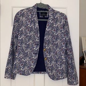 J. CREW AND LIBERTY LONDON NAVY FLORAL BLAZER